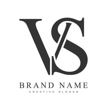 VS trendy logotype template. Initial letter v and s classic font style. Cre.. Stock Illustration