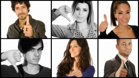 Like vs unlike collage Video stock 35094954