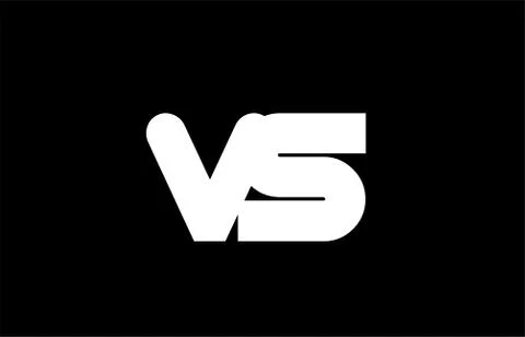 VS V S black white bold joint letter logo Stock Illustration