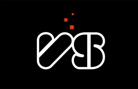 VS V S black white red alphabet letter combination logo icon design Stock Illustration