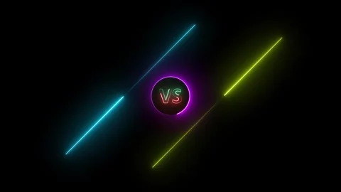 VS versus bars neon animated versus vs bars neon red black background 4k Video stock 306878466