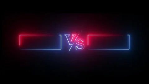 VS versus bars neon animated versus vs bars neon blue and red co op team wi.. Stock Footage 337958723