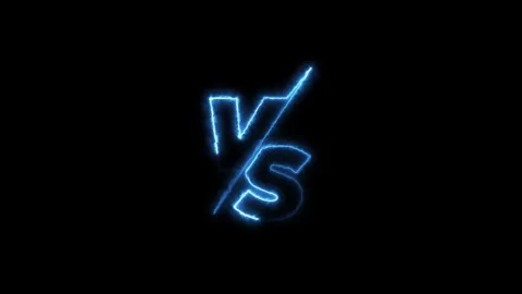 VS versus bars neon text animation isolated on black background Stock Footage 321750883