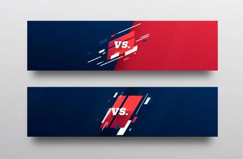 VS . Versus Board of rivals, with space for text. vector illustration. Grey vs Stock Illustration