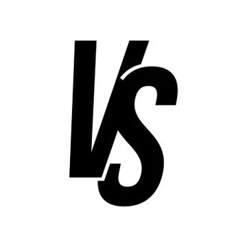 VS versus letters vector icon Illustrazione stock