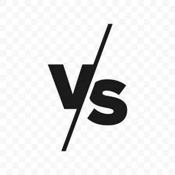 VS versus letters vector icon Stock Illustration