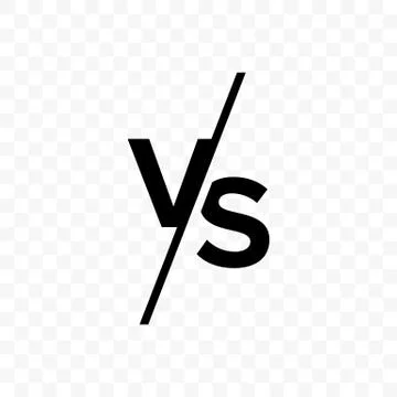 VS versus letters vector icon Illustrazione stock