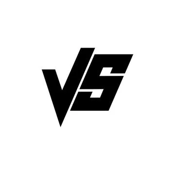 VS versus letters vector icon isolated on white background, clean symbol of Stock Illustration