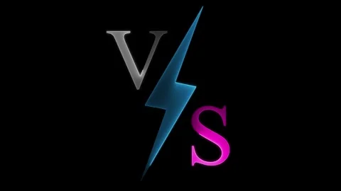 VS versus neon animated on black background. glowing neon versus text . Stock Footage 299522914