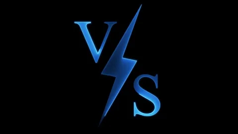 VS versus neon animated on black background. glowing neon versus text . Stock Footage 299522929