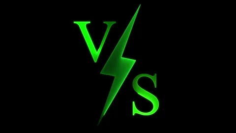 VS versus neon animated on black background. glowing neon versus text . Stock Footage 299522954
