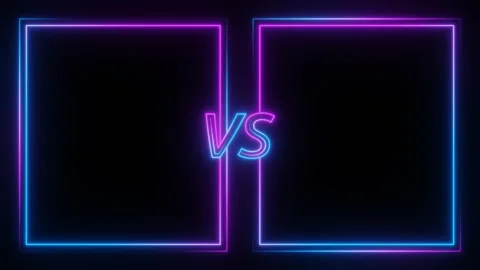 Vs versus neon frames loop animation background Stock Footage 274982828