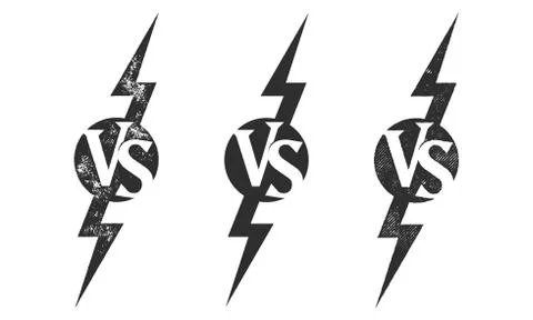 VS versus vector icon sport match challenge battle Illustrazione stock