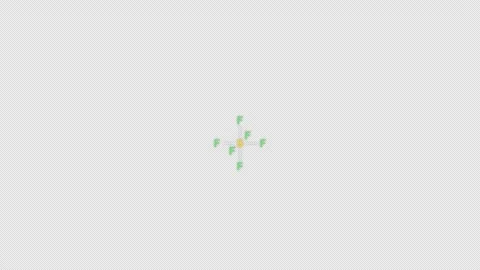 VSEPR Octahedral AX6 Lewis Structure Animation Clean No Text Alpha 4K Stockbeeldmateriaal 339309985