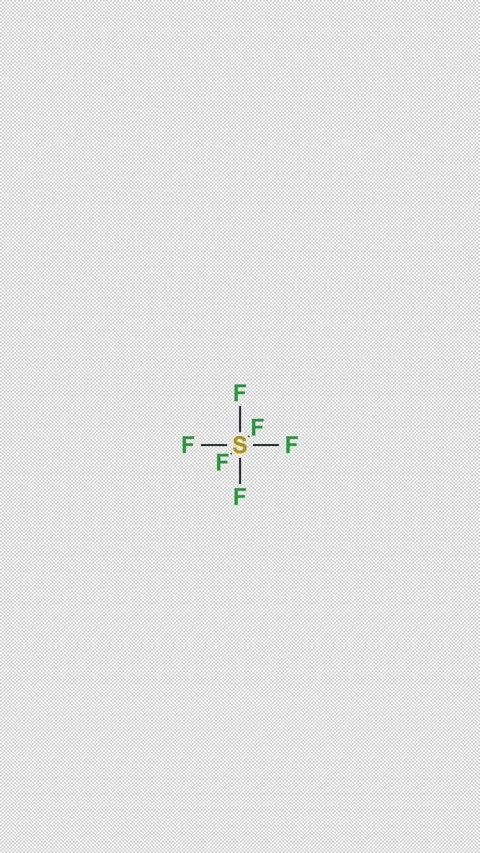 VSEPR Octahedral AX6 Lewis Structure Clean No Text Alpha 4K Vertical 9x16 Light 库存影片 339506191