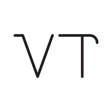 Vt initial letter vector logo icon Stock Illustration
