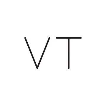 Vt initial letter vector logo icon Stock Illustration