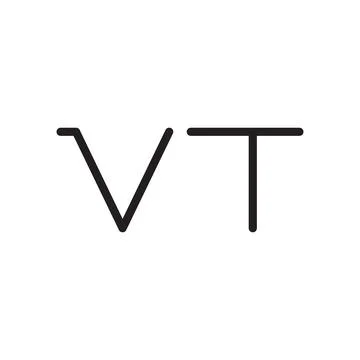 Vt initial letter vector logo icon Stock Illustration