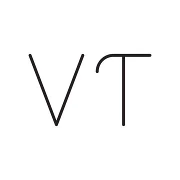 Vt initial letter vector logo icon Stock Illustration