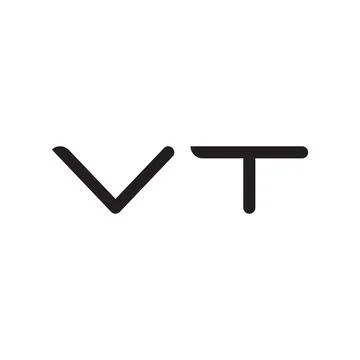 Vt initial letter vector logo icon Stock Illustration