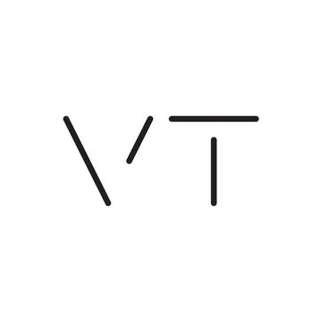 Vt initial letter vector logo icon Stock Illustration