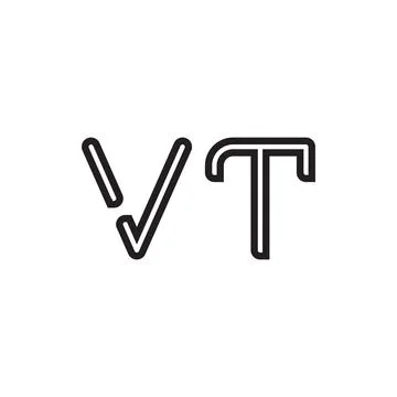 Vt initial letter vector logo icon Stock Illustration