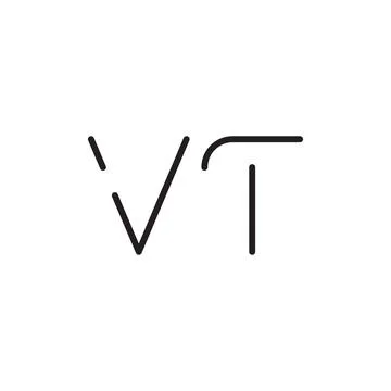 Vt initial letter vector logo icon Illustrazione stock