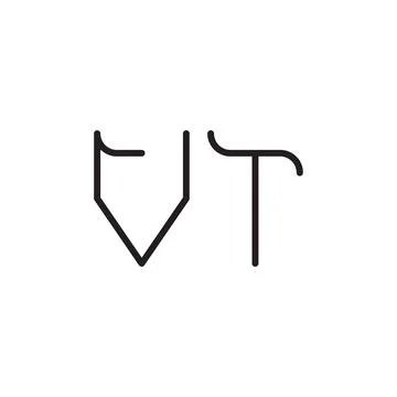 Vt initial letter vector logo icon Stock Illustration