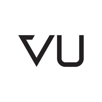 Vu initial letter vector logo icon Ilustração Stock