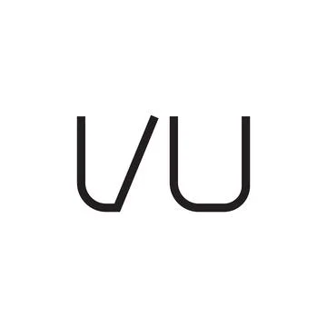 Vu initial letter vector logo icon Illustrazione stock