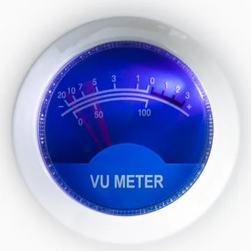 Vu meter with blue background Stock Photos