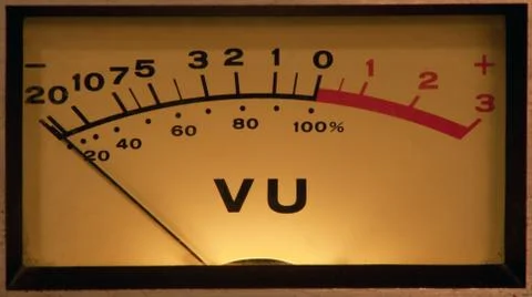 Vu meter illuminated Stock Photos