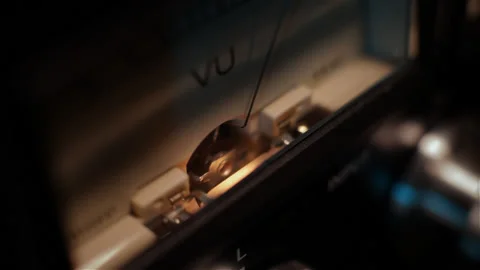 VU meter in a recording studio Stock Footage 143075989