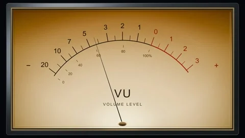 VU meter single wow horizontal Stock Footage 345361988