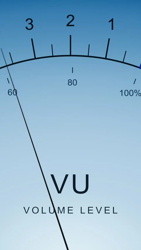 VU meter single wow vertical Stock-Footage 345603580