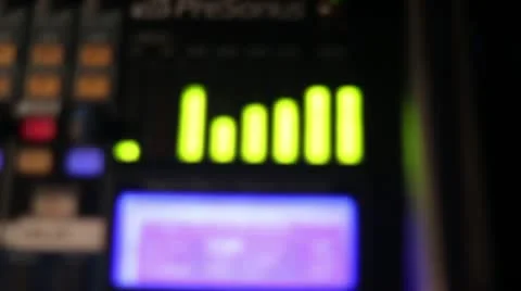 VU Meter on soundboard push in and out pull focus 動画素材 11138095