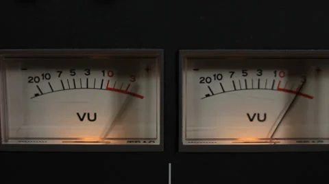 VU METERS CLOSE-UP Stock Footage 33087013