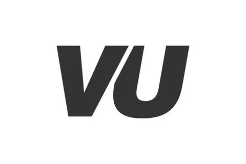 VU Techno Editable Font Logo For Corporate Branding. Bold, Futuristic Desig.. Stock Illustration