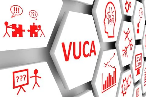 VUCA concept cell background 3d illustration Stock Illustration