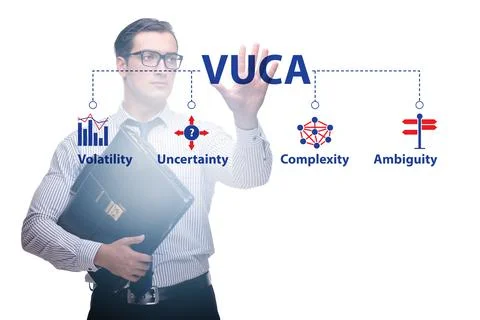 VUCA concept - volatility,uncertainty, complexity, ambiguity 스톡 사진