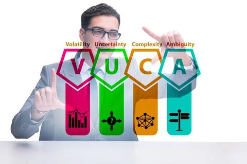 VUCA concept - volatility,uncertainty, complexity, ambiguity Stock Photos