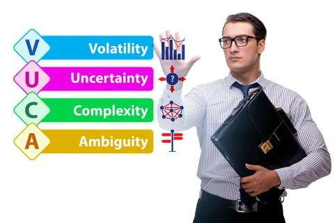 VUCA concept - volatility,uncertainty, complexity, ambiguity Stock Photos