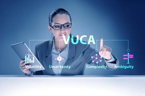 VUCA concept - volatility,uncertainty, complexity, ambiguity Stock Photos