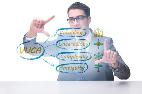 VUCA concept - volatility,uncertainty, complexity, ambiguity 스톡 사진