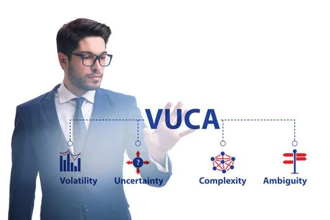 VUCA concept - volatility,uncertainty, complexity, ambiguity Stock Photos