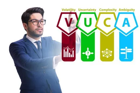 VUCA concept - volatility,uncertainty, complexity, ambiguity Stock Photos