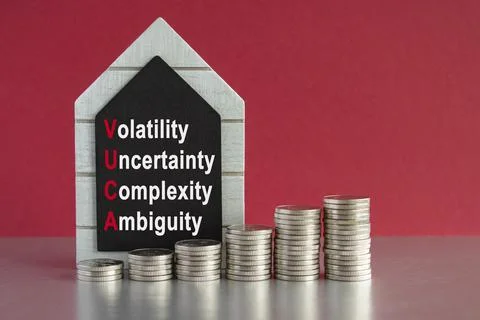 VUCA- volatility, uncertainty, complexity, ambiguity symbol Stock Photos