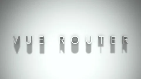 Vue router 3D title animation with shadows on a white background Video stock 297269059