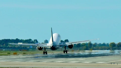 Vueling Airlines Jet Plane Approaching Landing Stock Footage 87429888