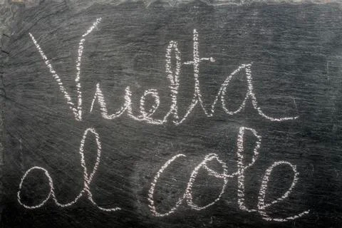 Vuelta al cole horizontal text Stock Illustration